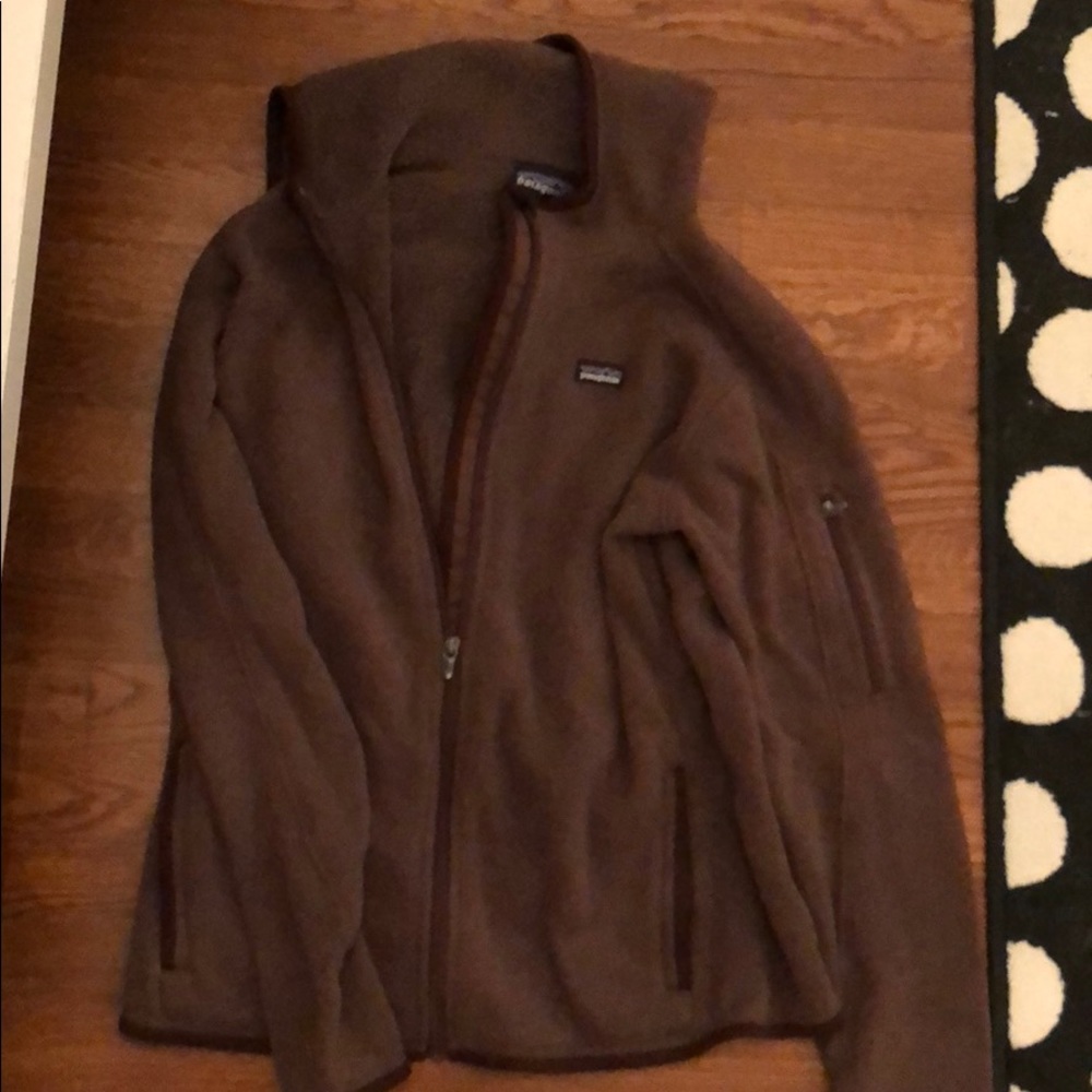 Brown Patagonia Full Zip Jacket. With Hood